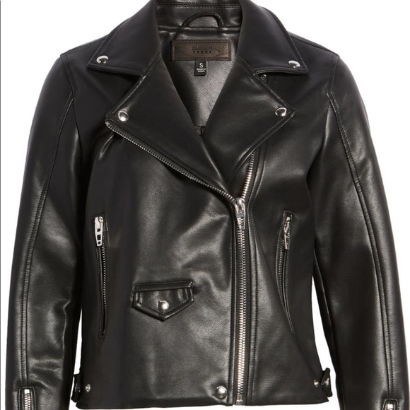 Blank NYC Black Faux Leather Moto Jacket - Picture 1 of 10